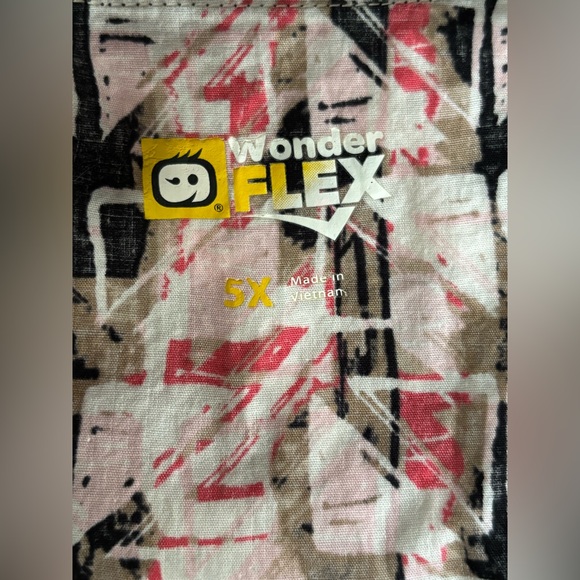 WonderWink Flex Scrub Top Stretch Cotton Spandex Pockets Plus Size 5X - Picture 9 of 12